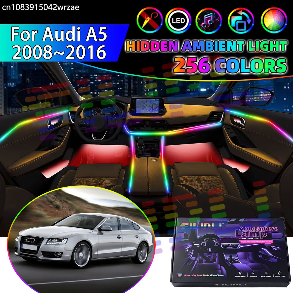 Led Ambient Interior Car Lights App Control - For Audi A5 2008~2016 8T 8F