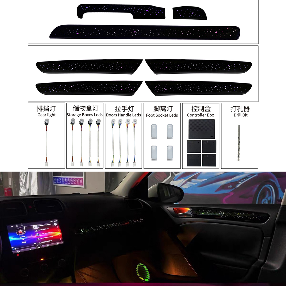 Car Interior Lighting Upgrade  - đánh giá và giá Led Ambient Interior Car Lights App Control