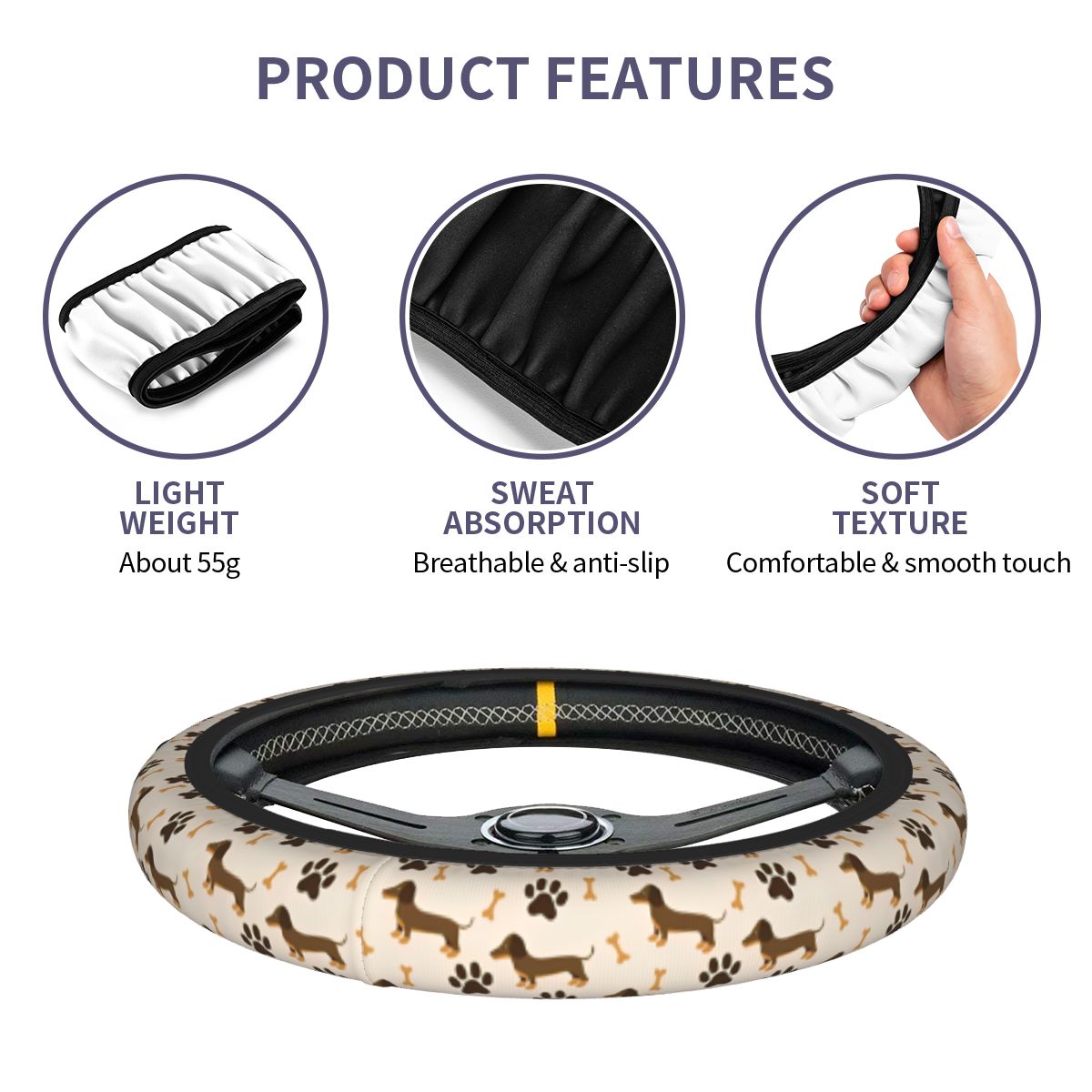 Cute Dachshund Car Steering Wh - đánh giá và giá Car Steering Wheel Cover Anti Slip Breathable