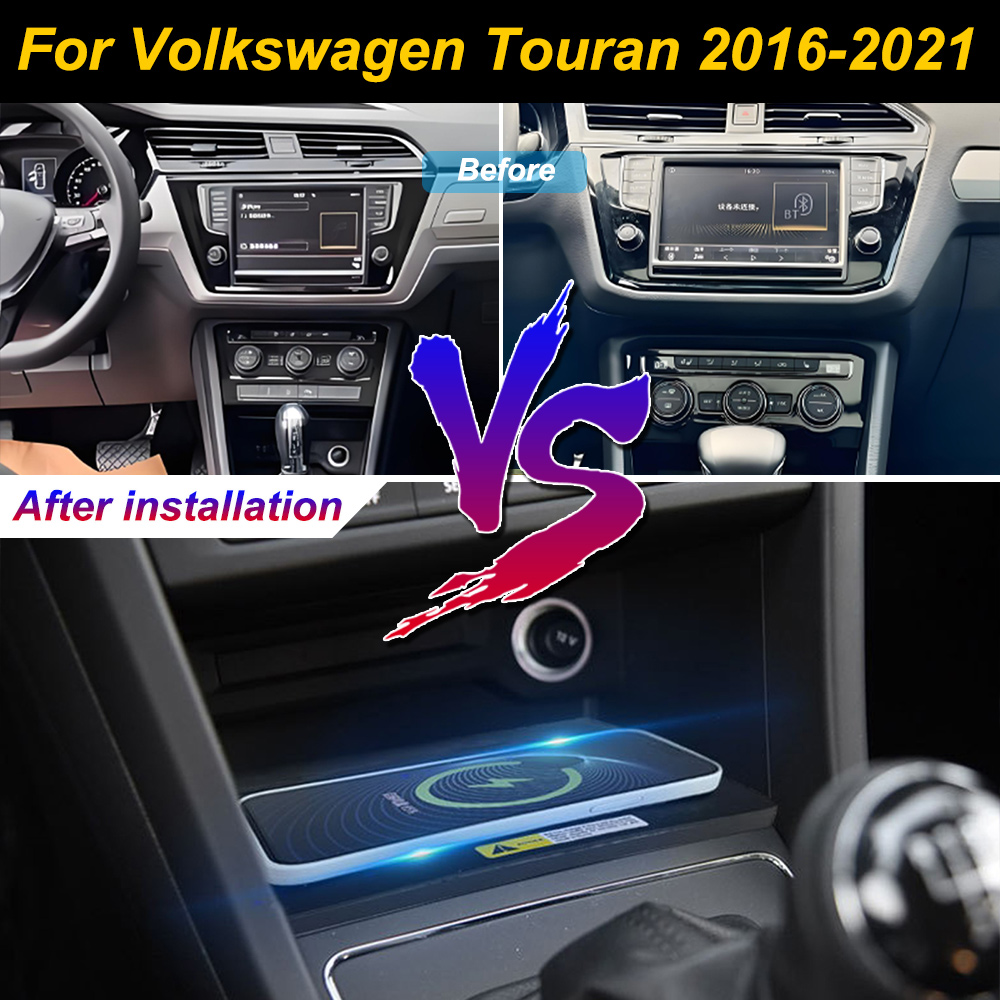 2 Din for Volkswagen Touran 20 - đánh giá và giá Wireless Car Charger Mount Fast Charging