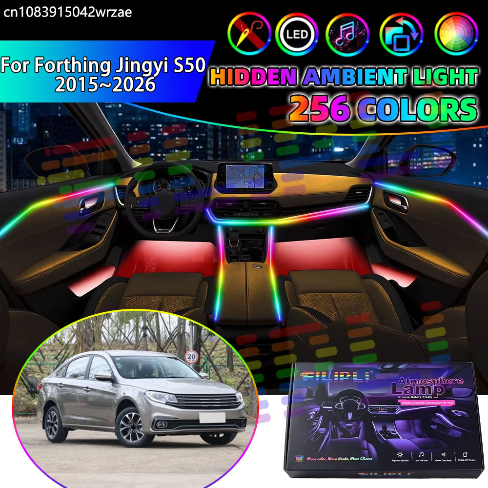 For Forthing Jingyi S50 2015~2 - đánh giá và giá Led Ambient Interior Car Lights App Control