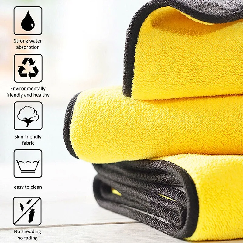 1/20pcs Thicken Microfiber Clo - đánh giá và giá Microfiber Car Drying Towel Super Absorbent