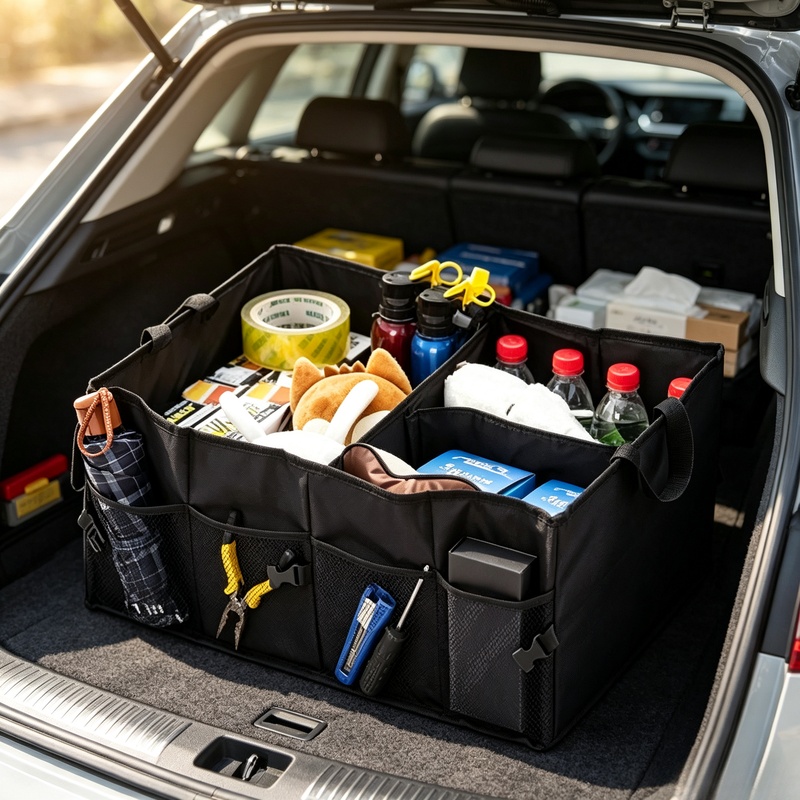Foldable Large‑Capacity Car Tr - đánh giá và giá Car Trunk Organizer Foldable Storage Box