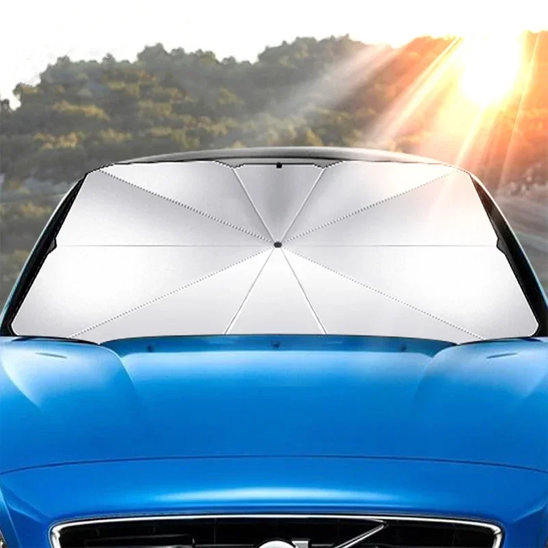Car Windshield Sun Shade, Fold - đánh giá và giá Car Sunshade Windshield Umbrella Foldable